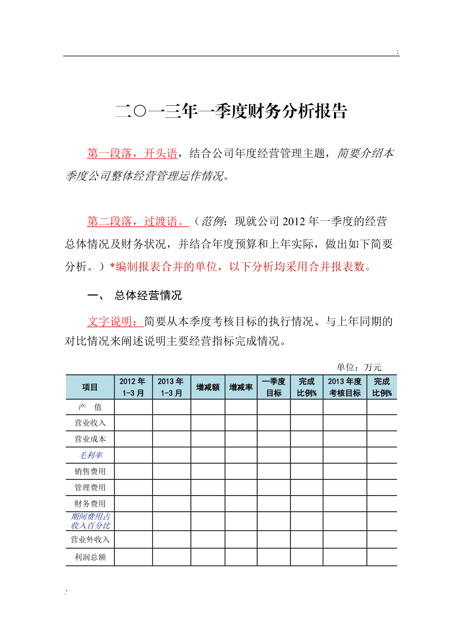 財務分析報告